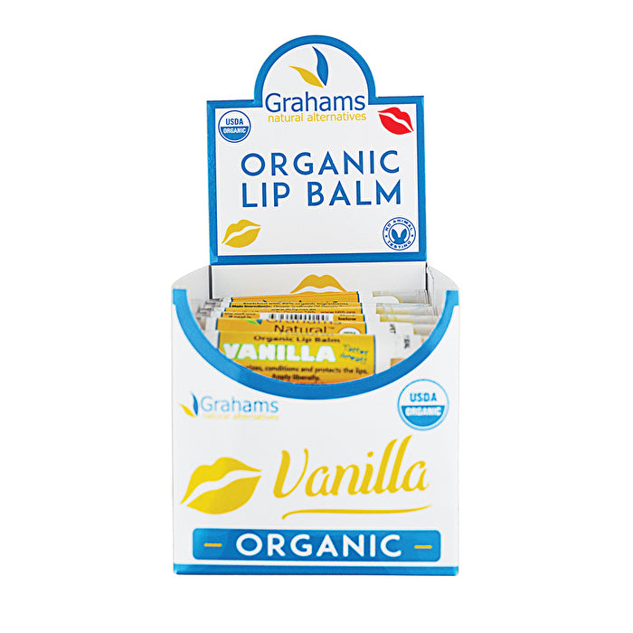 Grahams Natural Organic Lip Balm Vanilla 4.2g x 24 Display