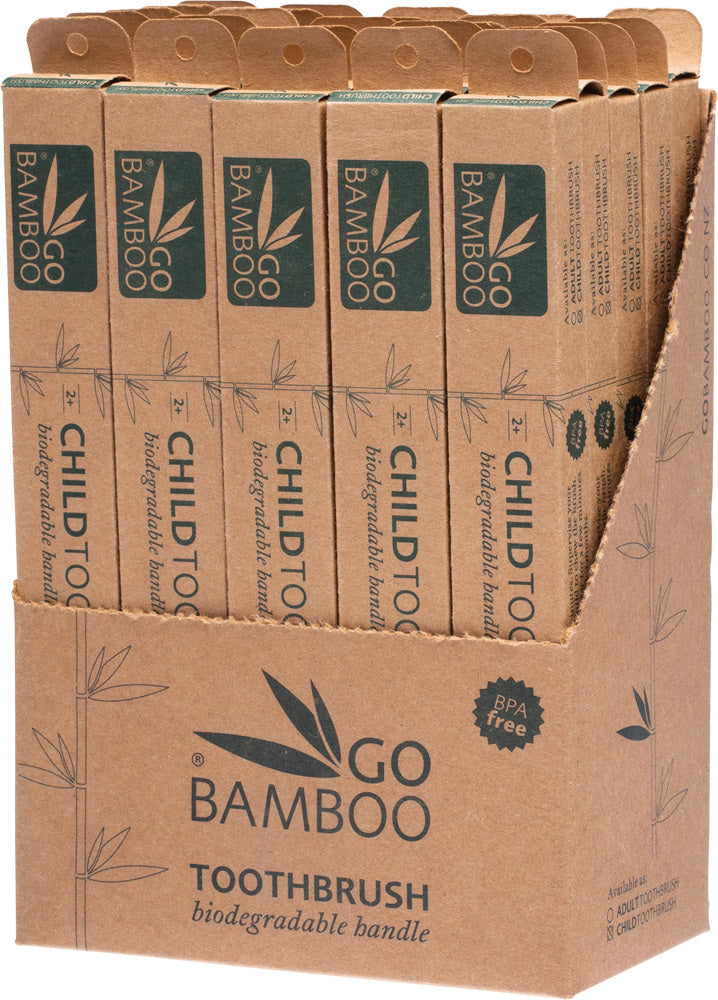 GO BAMBOO Toothbrush - Children Display Box of 25