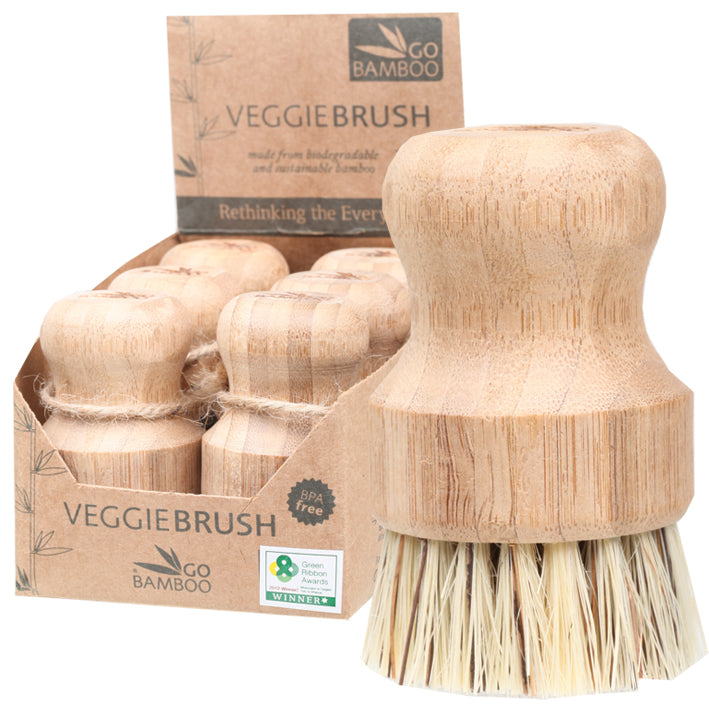 GO BAMBOO Veggie Brush 100% Biodegradable