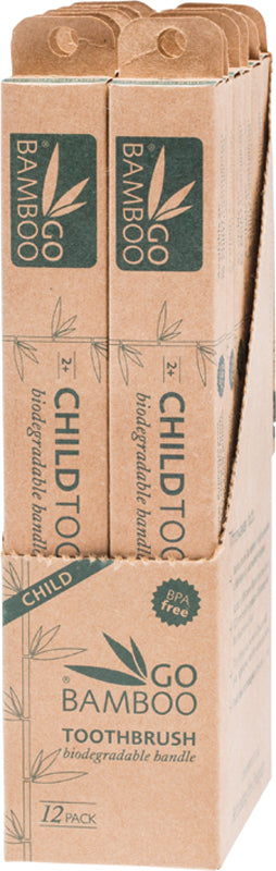 GO BAMBOO Toothbrush - Children Display Box of 12