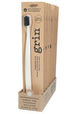 GRIN Biodegradable Toothbrush Medium - Ivory Display Box of 8
