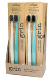 GRIN Biodegradable Toothbrush (Twin Pack) Soft - Mint & Ivory Display Box of 8