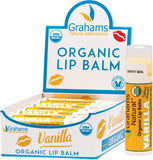 GRAHAMS NATURAL Organic Lip Balm (Display of 12) Vanilla