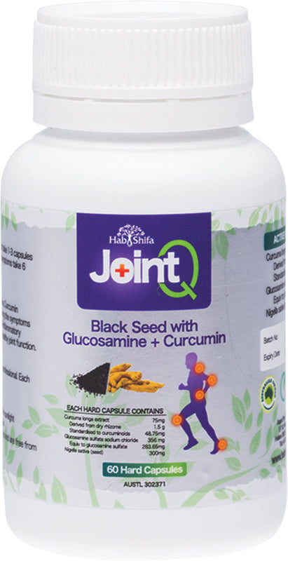 HAB SHIFA JointQ - Black Seed VegeCaps With Glucosamine & Curcumin