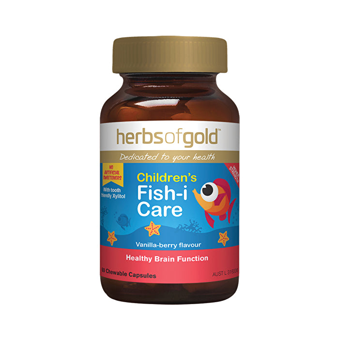 Herbs Of Gold Children's Fish-I Care Chewable 60c