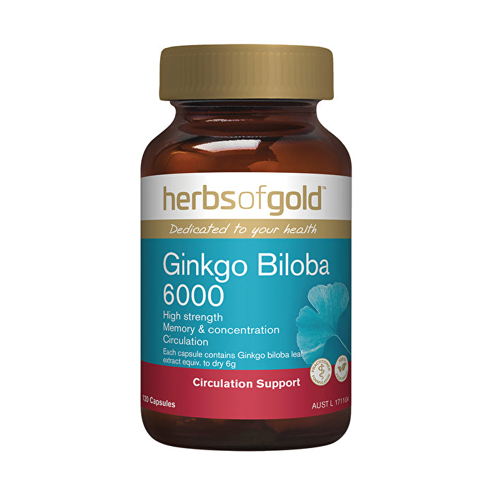 Herbs Of Gold Ginkgo Biloba 6000 120c