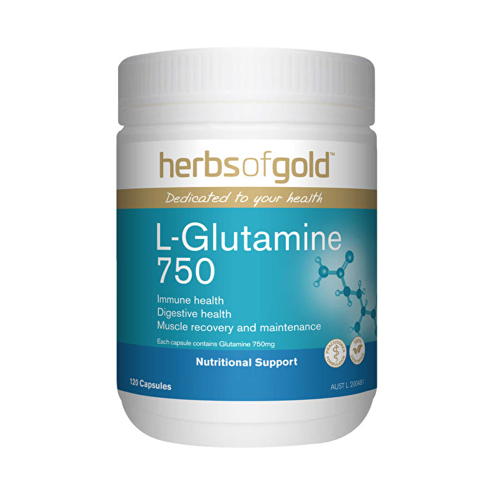 Herbs Of Gold L-Glutamine 750 120c