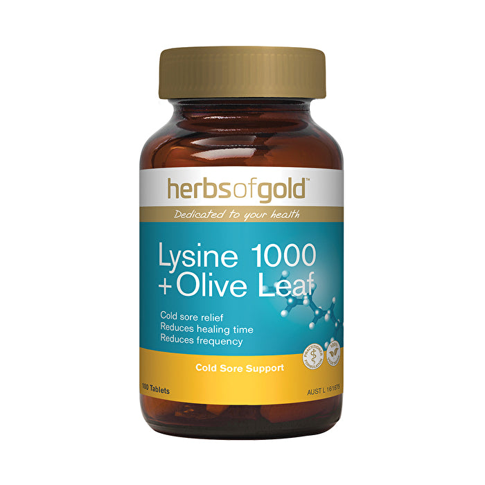 Herbs of Gold Lysine plus Olive Leaf 100t
