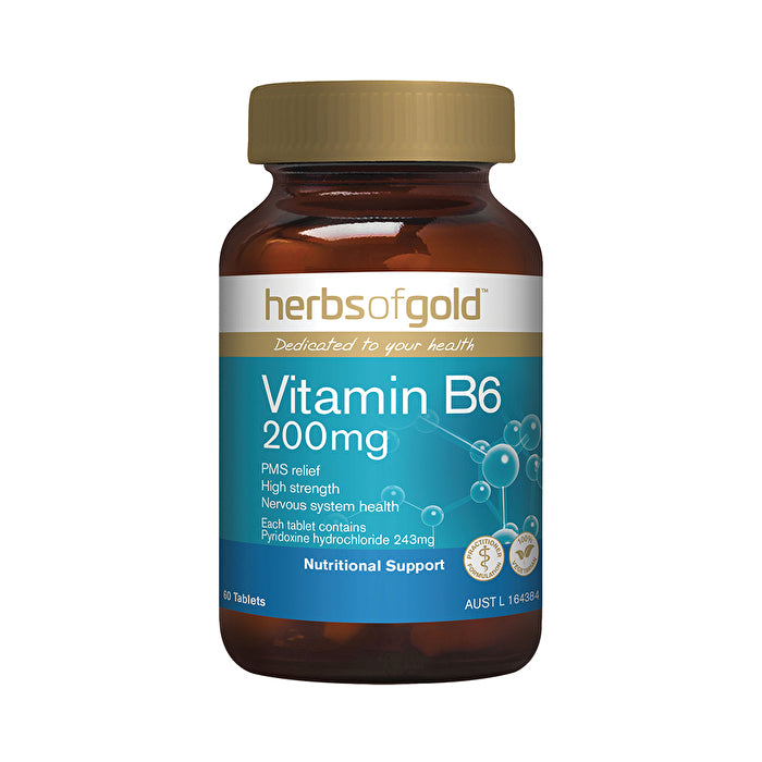 Herbs of Gold Vitamin B6 200mg 60t