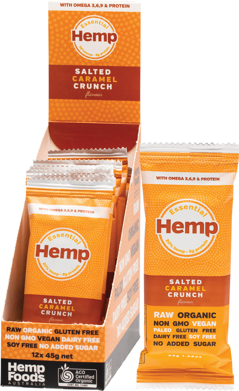 HEMP FOODS AUST. Hemp Snack Bar Salted Caramel Crunch