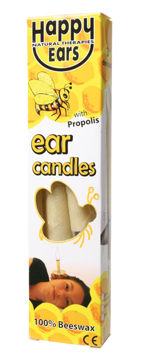 HAPPY EARS Ear Candles 100% Beeswax - Cone