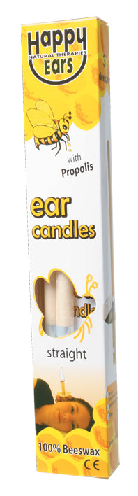 HAPPY EARS Ear Candles 100% Beeswax - Straight