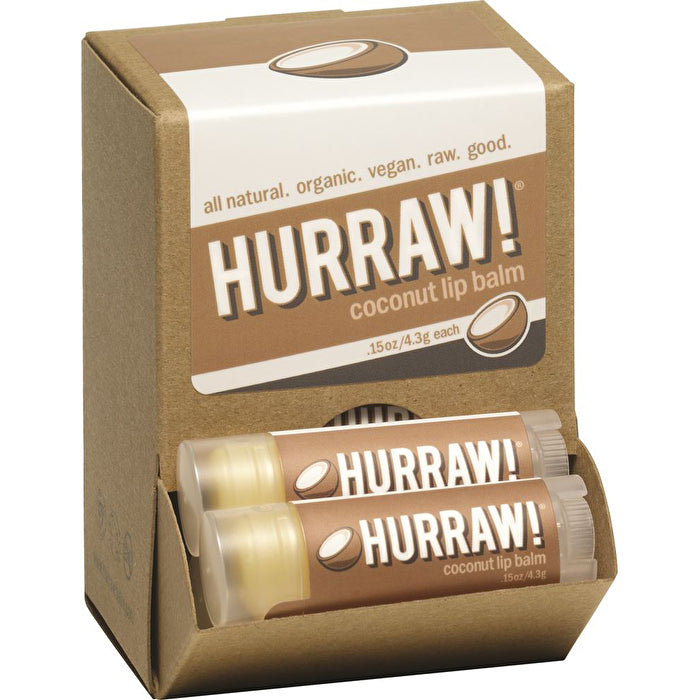 Hurraw! Lip Balm Coconut 4.3g x 24 Display