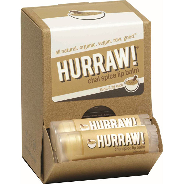 Hurraw! Lip Balm Chai Spice 4.3g x 24 Display