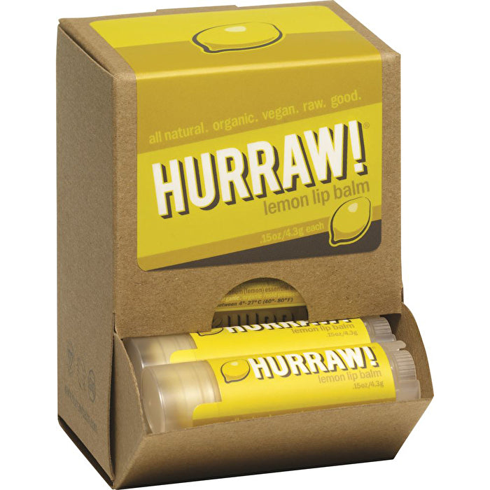 Hurraw! Lip Balm Lemon 4.3g x 24 Display