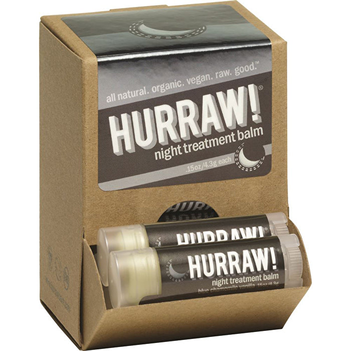 Hurraw! Lip Balm Night Treatment (Blue Chamomile vanilla) 4.3g x 24 Display