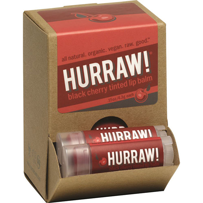 Hurraw! Lip Balm Tinted Black Cherry 4.3g x 24 Display
