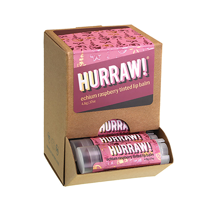 Hurraw! Lip Balm Tinted Echium Raspberry 4.3g x 24 Display