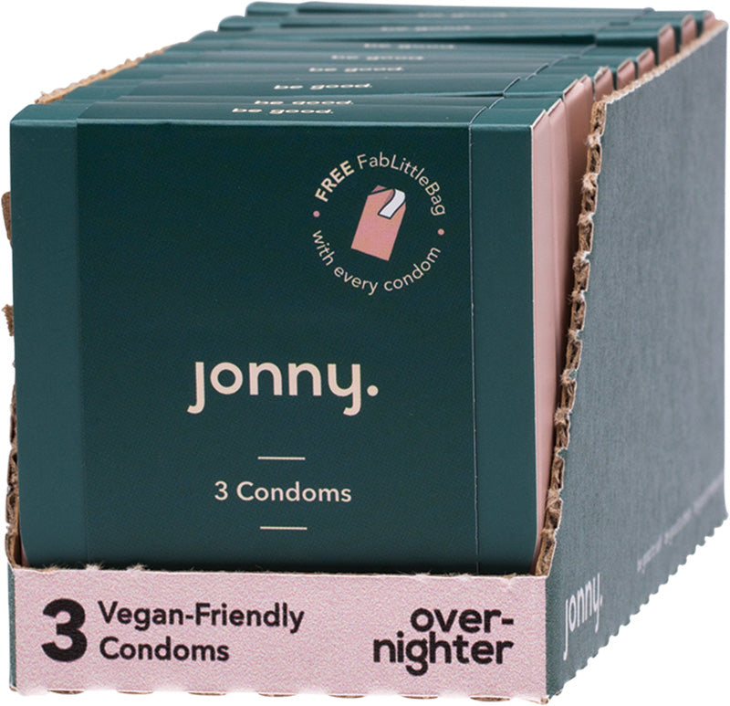 JONNY Vegan-Friendly Latex Condoms Overnighter