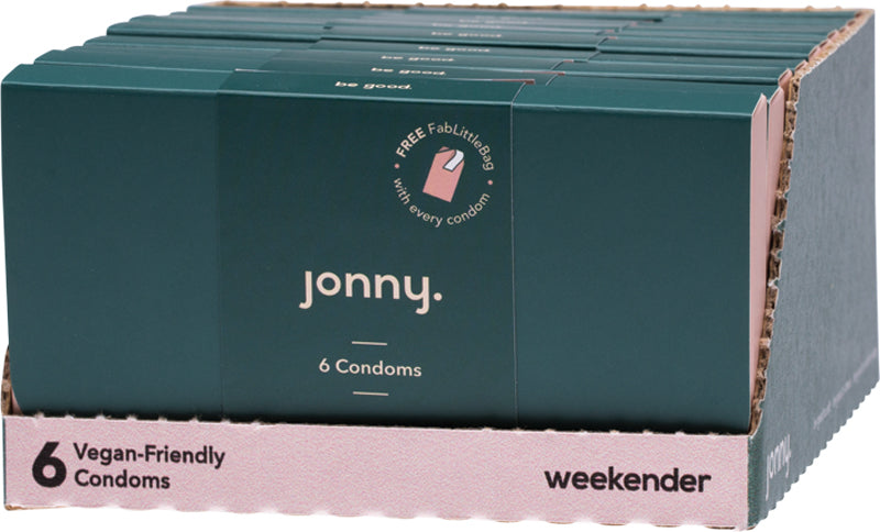 JONNY Vegan-Friendly Latex Condoms Weekender