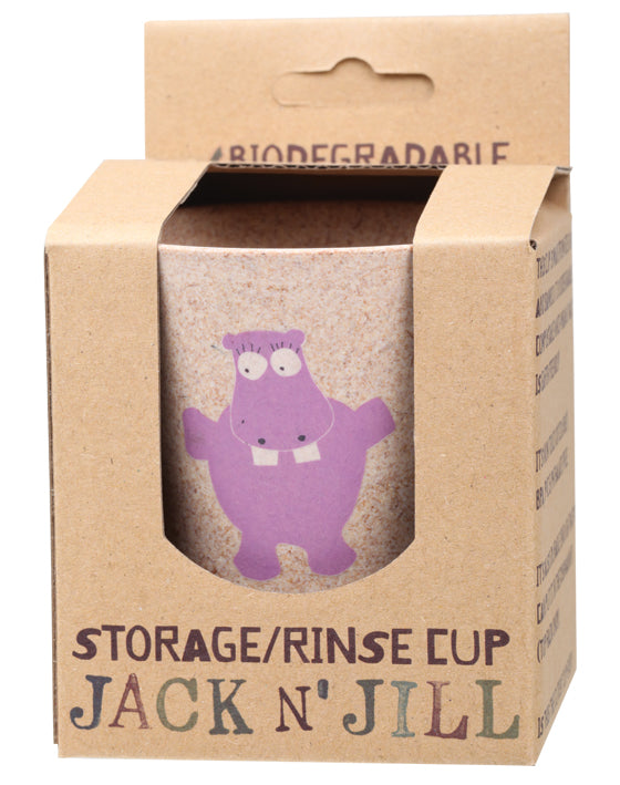 JACK N' JILL Storage/Rinse Cup Hippo - Biodegradable