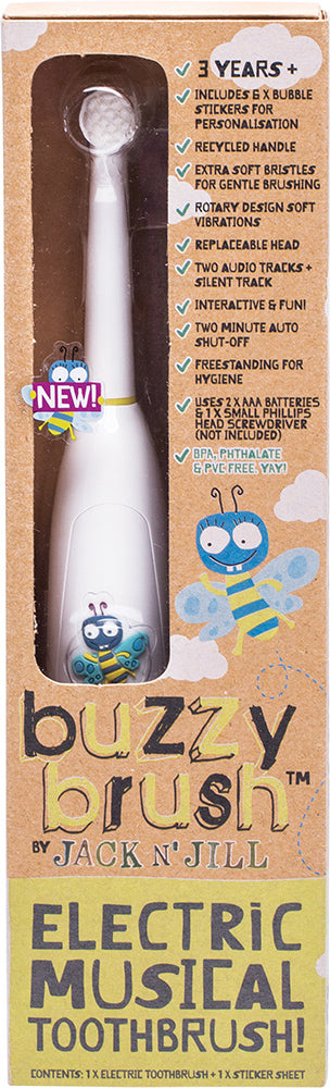 JACK N' JILL Electric Musical Toothbrush Buzzy Brush