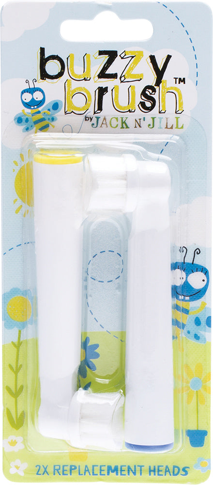 JACK N' JILL Replacement Heads Buzzy Brush (Twin Pack)