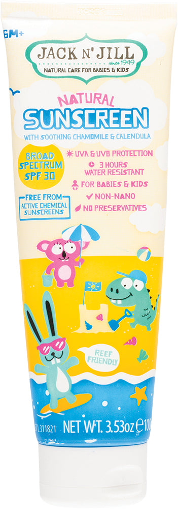 JACK N' JILL Natural Sunscreen (Babies & Kids) SPF 30 UVA & UVB Broad Spectrum