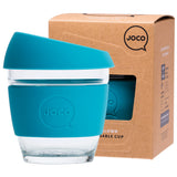 JOCO Reusable Glass Cup Small 8oz - Blue