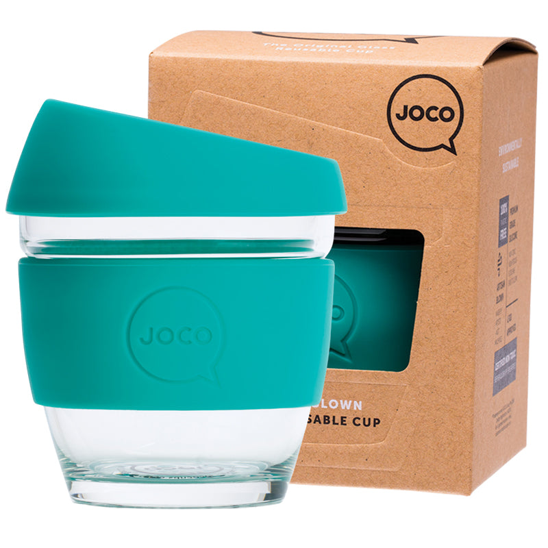 JOCO Reusable Glass Cup Small 8oz - Mint