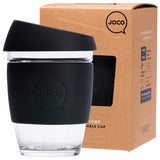 JOCO Reusable Glass Cup Regular 12oz - Black