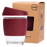 JOCO Reusable Glass Cup Regular 12oz - Ruby Wine