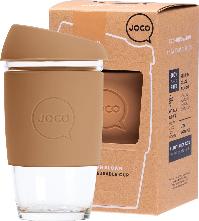 JOCO Reusable Glass Cup Extra Small 6oz - Butterum