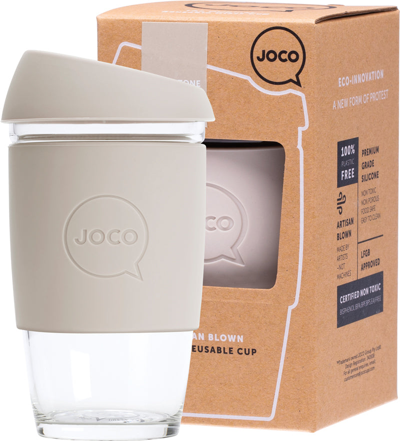 JOCO Reusable Glass Cup Extra Small 6oz - Sandstone