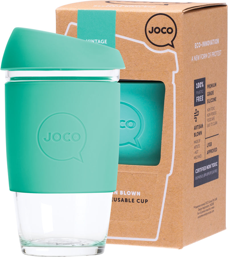 JOCO Reusable Glass Cup Extra Small 6oz - Vintage Green