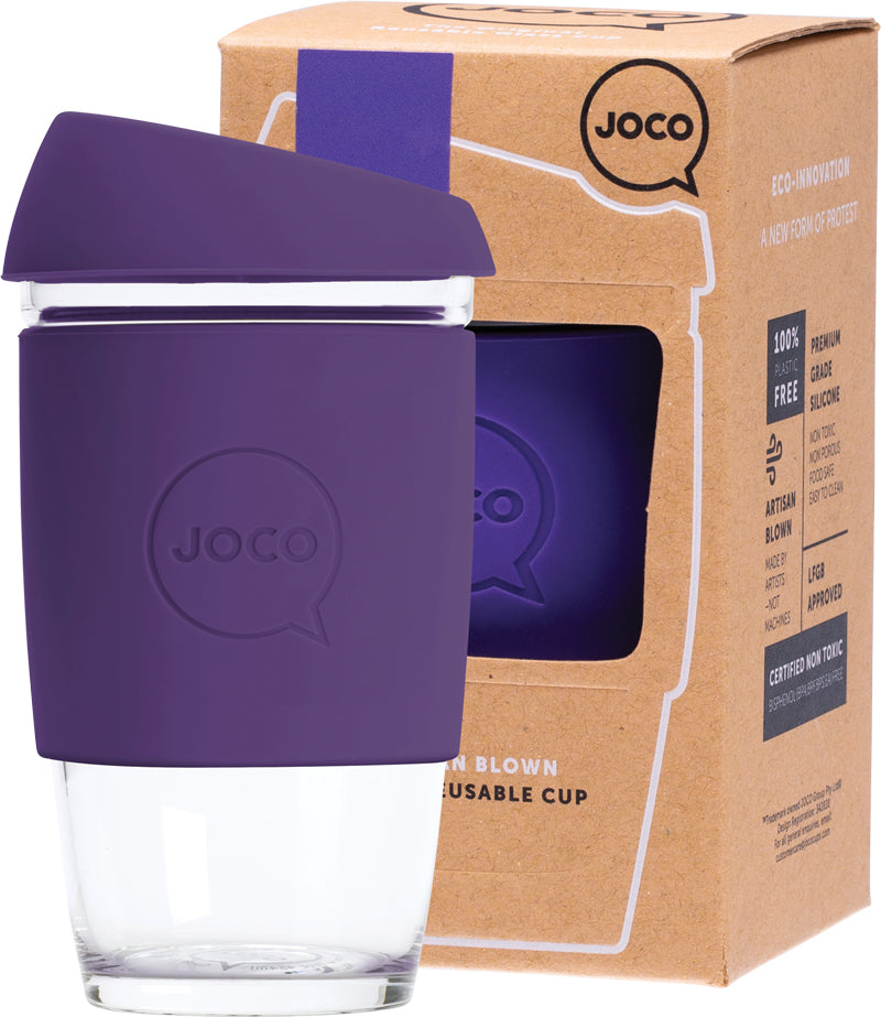 JOCO Reusable Glass Cup Extra Small 6oz - Violet