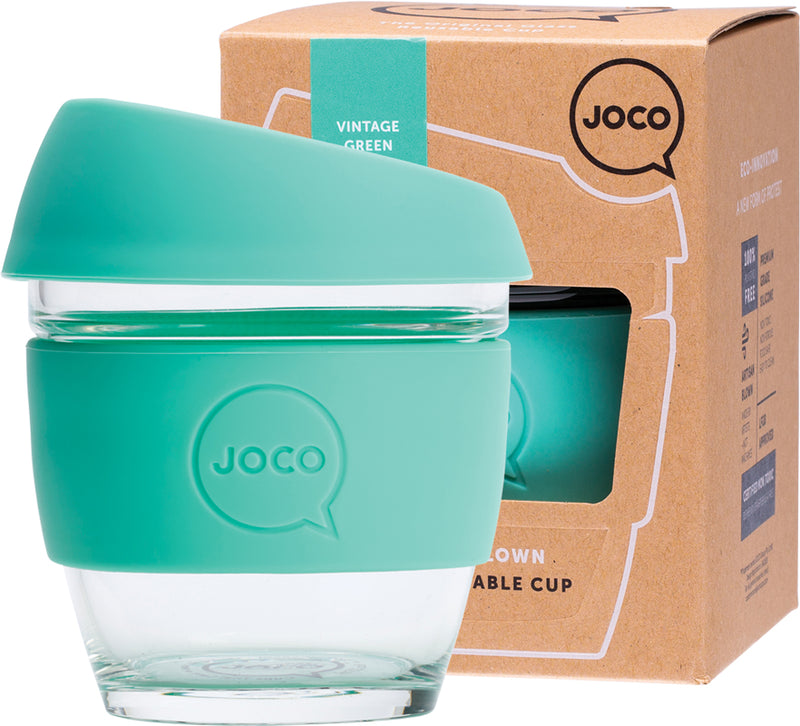 JOCO Reusable Glass Cup Small 8oz - Vintage Green