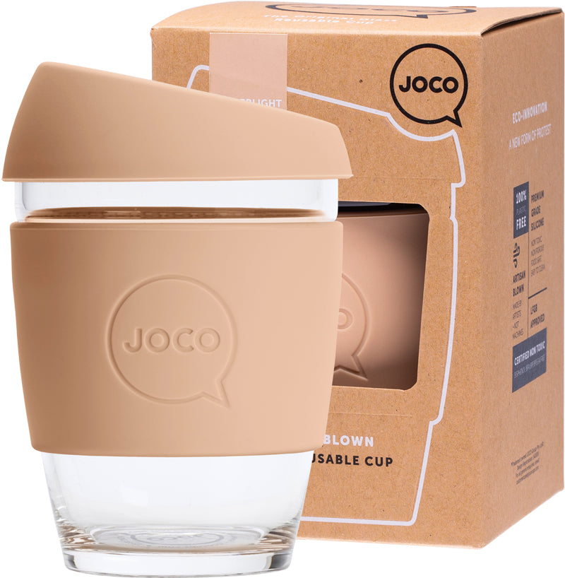 JOCO Reusable Glass Cup Regular 12oz - Amberlight