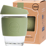 JOCO Reusable Glass Cup Regular 12oz - Army