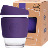 JOCO Reusable Glass Cup Regular 12oz - Violet