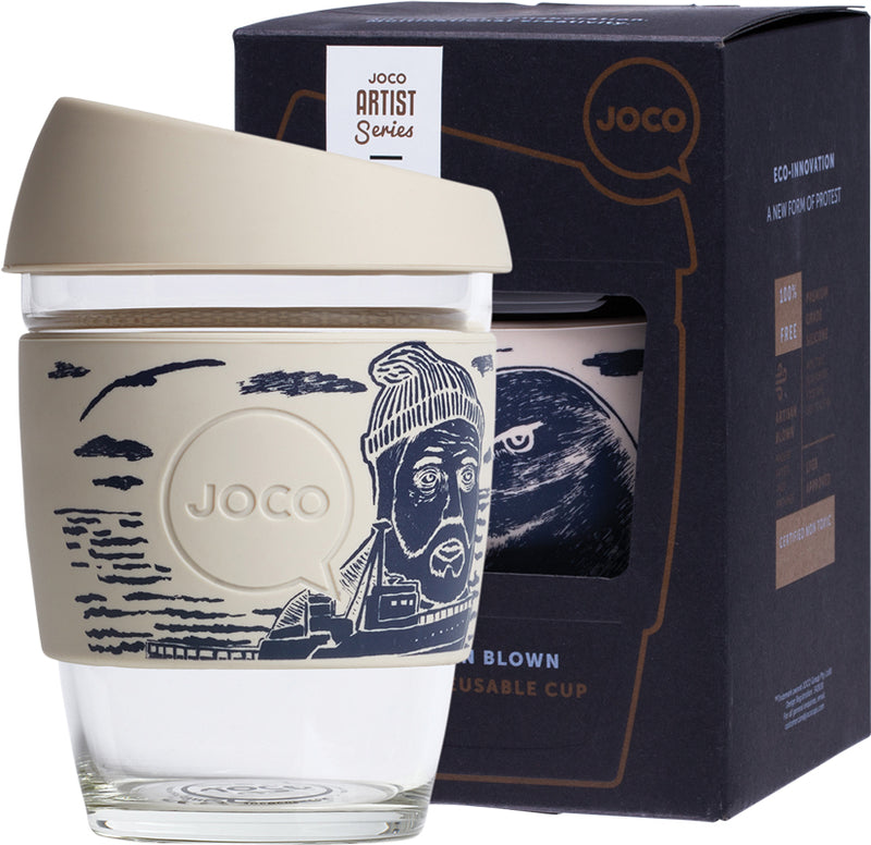 JOCO Reusable Glass Cup Artist Series 12oz  - Lars Huse