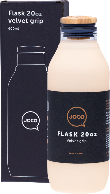 JOCO Reusable Glass Drinking Flask 20oz - Amberlight
