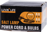 LUVIN LIFE Salt Lamp Power Cord & 4 Bulbs 10 Watt