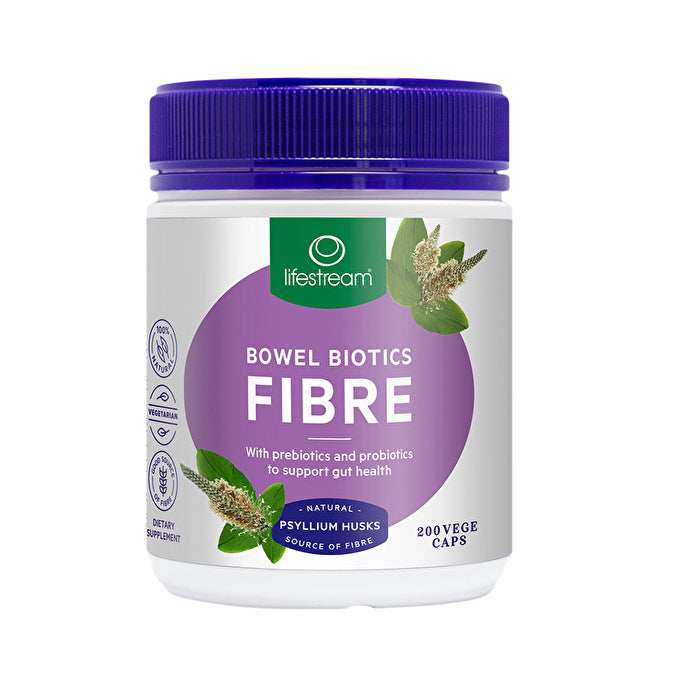 LifeStream Bowel Biotics Fibre with Prebiotics & Probiotics 200vc