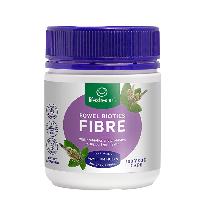 LifeStream Bowel Biotics Fibre with Prebiotics & Probiotics 100vc
