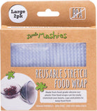 LITTLE MASHIES Reusable Stretch Silicone Food Wrap Pack of 2 - Large 25cm x 25cm