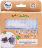 LITTLE MASHIES Reusable Stretch Silicone Food Wrap Pack of 3 - Small, Medium & Large