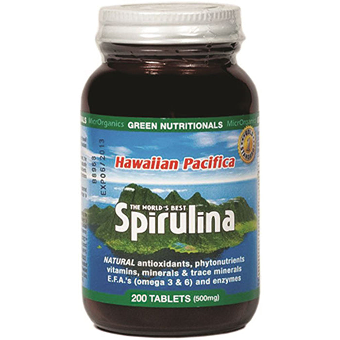 MicrOrganics Green Nutritionals Hawaiian Pacifica Spirulina 500mg 200t