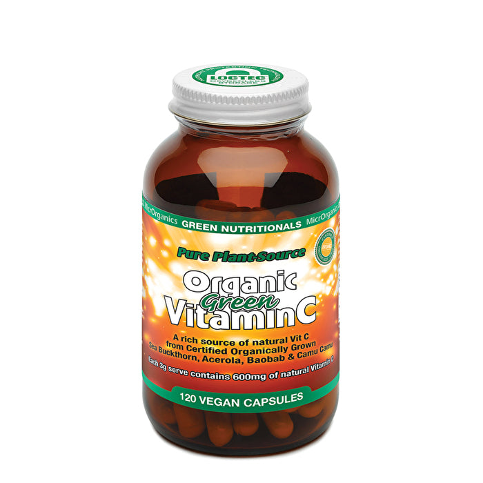 MicrOrganics Green Nutritionals Pure Plant-Source Organic Green Vitamin C 120vc