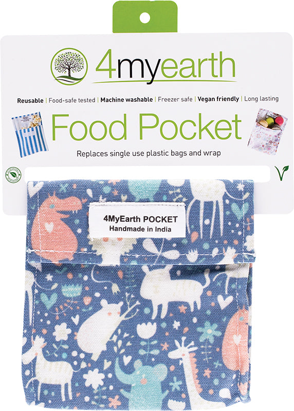 4MYEARTH Food Pocket Animals -14x14cm